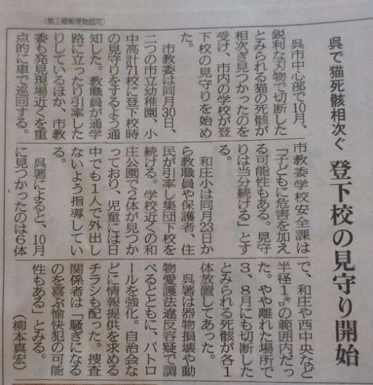 2012.11.4　広島　猫大量虐殺事件の署名